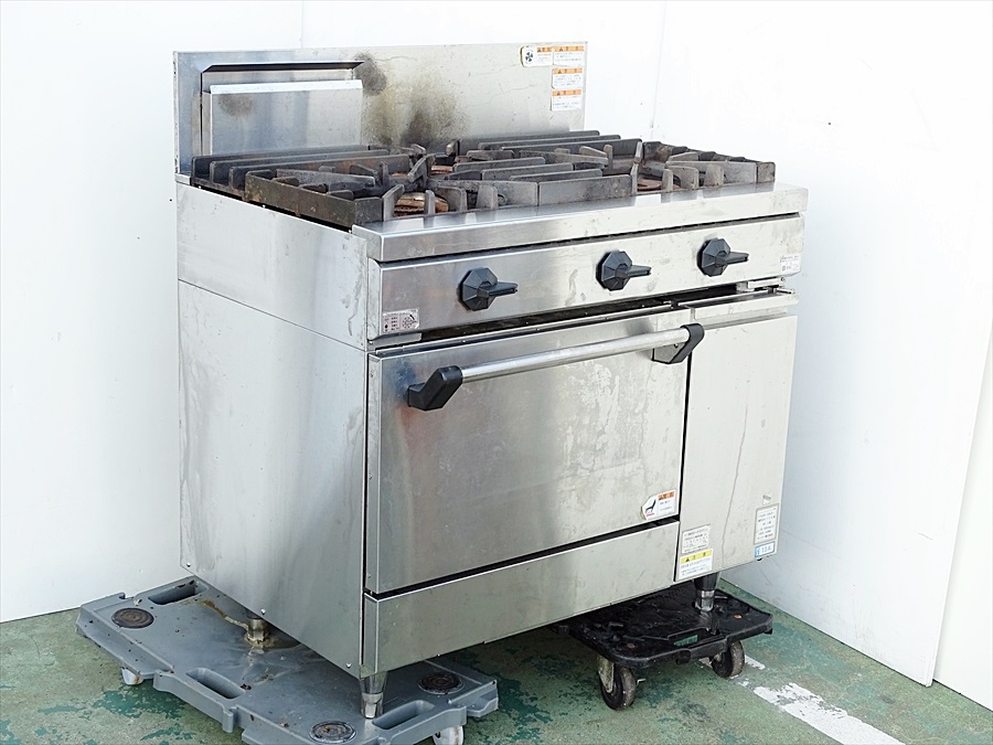 新作グッ 厨房機器キッチンキング送料無料 新品 コメットカトウ 3口ガスレンジ XYシリーズ W900 D600 H800 XY-960