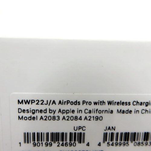 未使用 Apple アップル AirPods Pro エアーポッズプロ ワイヤレスヘッドフォン MWP22J/A ホワイト 1600 E200206C02A | 買取専門店ぼっくり屋｜山口
